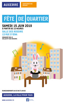 Affiche A3 fête quartier rosoir - 15 juin 2019