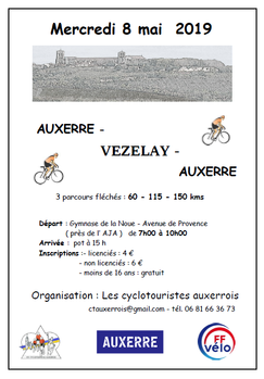 Affiche Cyclo Auxerre Vézelay